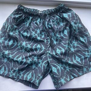 Vintage Nike Women's  Shorts Size Small Nylon Very Rare!‎ Teal/black